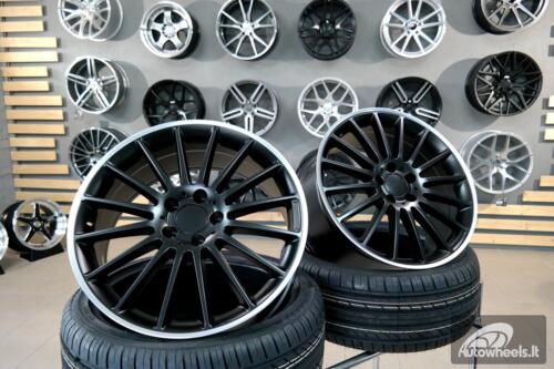 Ratlankis R19x9  5X112  ET  54  66.6  A1020  Black Half Matt+Polished Lip (BLHMPL)  For MER  (Z1+P)  (Rear+Front)