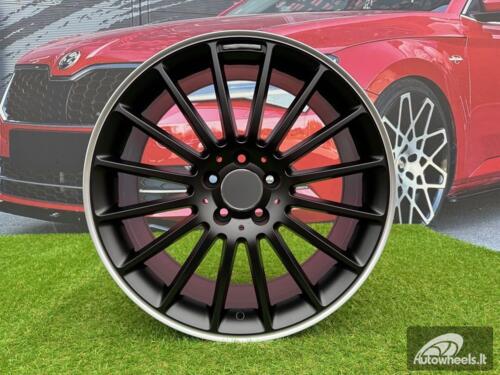 Ratlankis R18x8  5X112  ET  45  66.6  A1020  (SSA05)  Black Half Matt+Polished Lip (BLHMPL)  For MER  (Z1+Z2)  (Rear+Front)