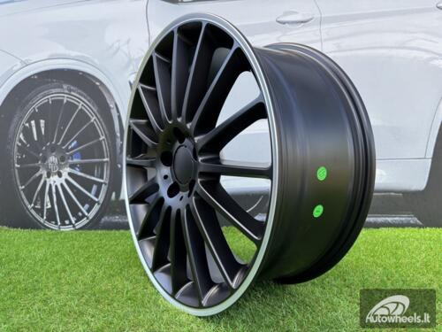 Ratlankis R18x8  5X112  ET  45  66.6  A1020  (SSA05)  Black Half Matt+Polished Lip (BLHMPL)  For MER  (Z7)  (Rear+Front)