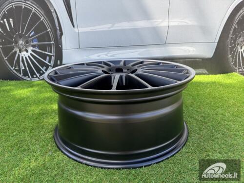 Ratlankis R18x8  5X112  ET  45  66.6  A1020  (SSA05)  Black Half Matt+Polished Lip (BLHMPL)  For MER  (Z7)  (Rear+Front)
