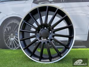 Ratlankis R18x8  5X112  ET  45  66.6  A1020  (SSA05)  Black Half Matt+Polished Lip (BLHMPL)  For MER  (Z7+Z2)  (Rear+Front)