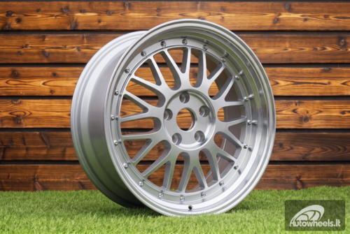 Ratlankis R18x8  5X112  ET  35  66.5  A1025  Machined Silver (MS)  For RACIN  (P)  (Rear+Front Style BBS)