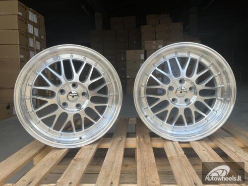 Ratlankis R18x8  5X112  ET  35  66.5  A1025  Polished Silver (MS)  For RACIN  (P)  (Rear+Front Style BBS)