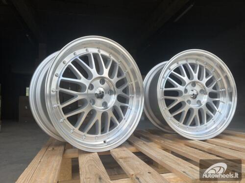 Ratlankis R18x8  5X112  ET  35  66.5  A1025  Polished Silver (MS)  For RACIN  (P)  (Rear+Front Style BBS)