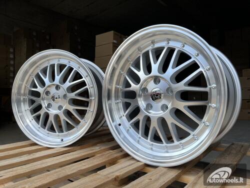 Ratlankis R18x8  5X112  ET  35  66.5  A1025  Polished Silver (MS)  For RACIN  (P)  (Rear+Front Style BBS)