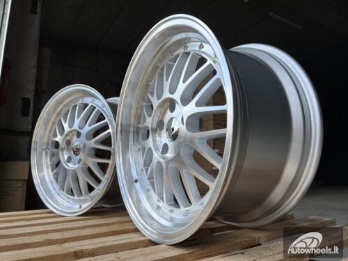 Ratlankis R18x8  5X112  ET  35  66.5  A1025  Polished Silver (MS)  For RACIN  (P)  (Rear+Front Style BBS)