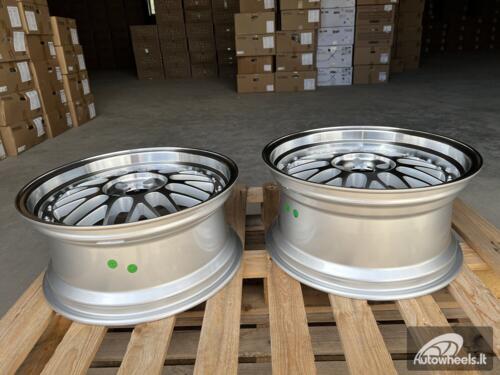 Ratlankis R18x8  5X112  ET  35  66.5  A1025  Polished Silver (MS)  For RACIN  (P)  (Rear+Front Style BBS)