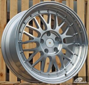 Ratlankis R18x9  5X112  ET  35  66.5  A1025  Polished Silver (MS)  For RACIN  (K7+P)  (Rear+Front Style BBS)