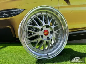 Ratlankis R18x8  5X120  ET  35  72.6  A1025  Silver Shining+Polished Lip (SSPL)  For RACIN  (P)  (Rear+Front Style BBS)