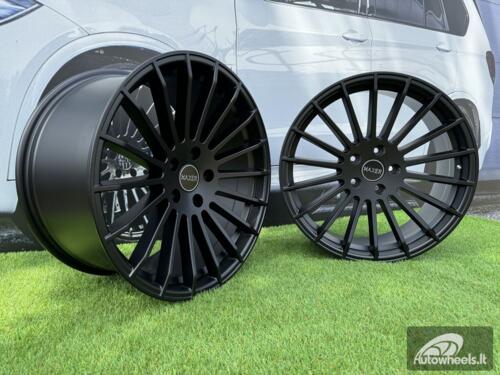 Ratlankis R20x8.5  5X112  ET  25  66.6  A1227  (HX010)  Black Matt (BM)  For HAXER  (P)  (Rear+Front)