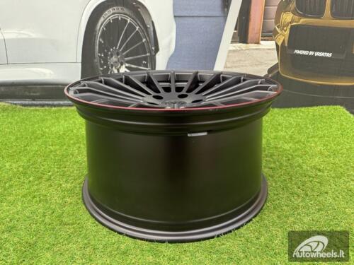 Ratlankis R20x10.5  5X130  ET  40  84.1  A1227  (HX010)  Black Half Matt+Red Lip (BLHMRL)  For HAXER  (K4)  ()