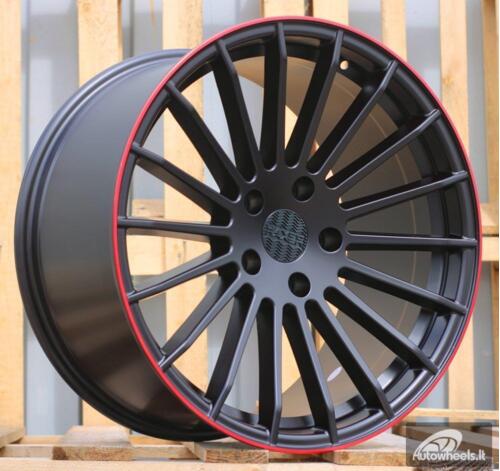 Ratlankis R20x10.5  5X130  ET  40  84.1  A1227  (HX010)  Black Half Matt+Red Lip (BLHMRL)  For HAXER  (K4)  ()