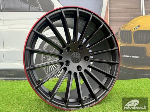 Ratlankis R20x10.5  5X130  ET  40  84.1  A1227  (HX010)  Black Half Matt+Red Lip (BLHMRL)  For HAXER  (K4)  ()