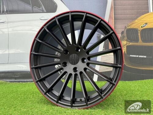Ratlankis R20x10.5  5X130  ET  40  84.1  A1227  (HX010)  Black Half Matt+Red Lip (BLHMRL)  For HAXER  (K4)  ()