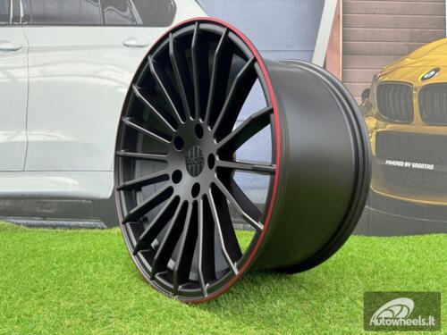 Ratlankis R20x10.5  5X130  ET  40  84.1  A1227  (HX010)  Black Half Matt+Red Lip (BLHMRL)  For HAXER  (K4)  ()