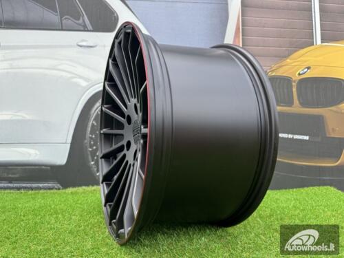 Ratlankis R20x10.5  5X130  ET  40  84.1  A1227  (HX010)  Black Half Matt+Red Lip (BLHMRL)  For HAXER  (K4)  ()