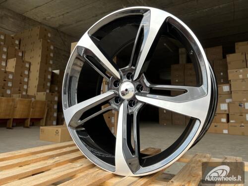 Ratlankis R22x9  5X112  ET  30  66.5  A513  (FR5191)  Black Polished+Powder Coating (MBPC)  For AUD  (P1)