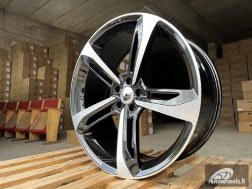 Ratlankis R22x9  5X112  ET  30  66.5  A513  (FR5191)  Black Polished+Powder Coating (MBPC)  For AUD  (P1)