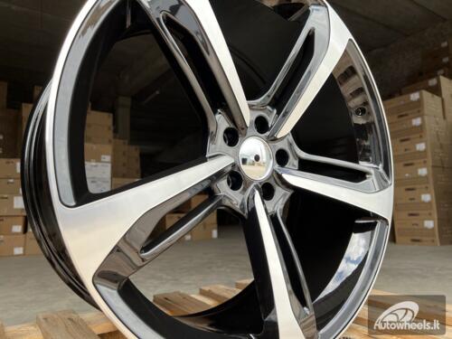 Ratlankis R22x9  5X112  ET  30  66.5  A513  (FR5191)  Black Polished+Powder Coating (MBPC)  For AUD  (P1)