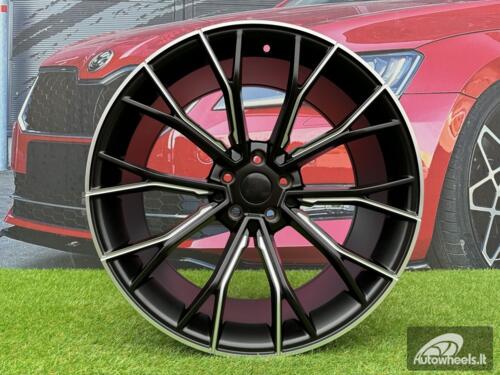 Ratlankis R20x8.5  5X112  ET  25  66.6  A5385  (INS0220)  Black Half Matt (BLHM)  For BMW  (Z5+K8+Z3)  (MILLING Rear+Front)