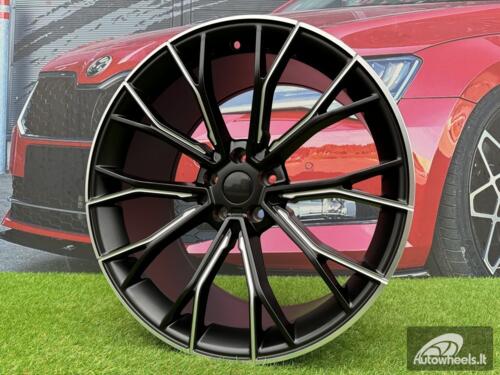 Ratlankis R20x8.5  5X112  ET  25  66.6  A5385  (INS0220)  Black Half Matt (BLHM)  For BMW  (Z5+K8+Z3)  (MILLING Rear+Front)