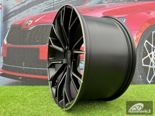 Ratlankis R20x8.5  5X112  ET  25  66.6  A5385  (INS0220)  Black Half Matt (BLHM)  For BMW  (Z5+K8+Z3)  (MILLING Rear+Front)