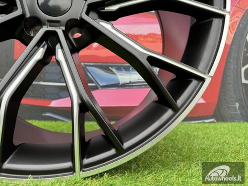 Ratlankis R19x8.5  5X112  ET  25  66.6  A5385  (XFE290)  Black Half Matt (BLHM)  For BMW  (K4+P1)  (Rear+Front (With polished LIP))