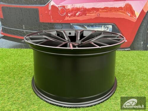 Ratlankis R19x8.5  5X112  ET  25  66.6  A5385  (XFE290)  Black Half Matt (BLHM)  For BMW  (K4+P1)  (Rear+Front (With polished LIP))