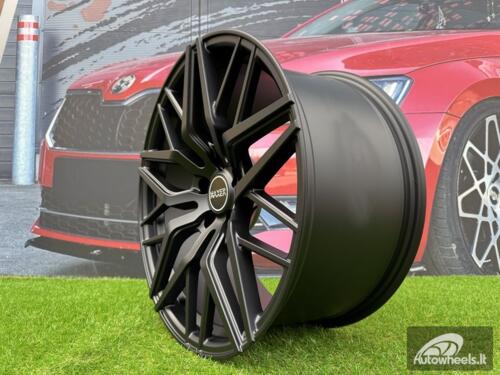 Ratlankis R20x10  5X112  ET  40  66.5  A5478  (HX035)  Black Half Matt (BLHM)  For HAXER  (K7)  (Rear+Front OLD CAP)