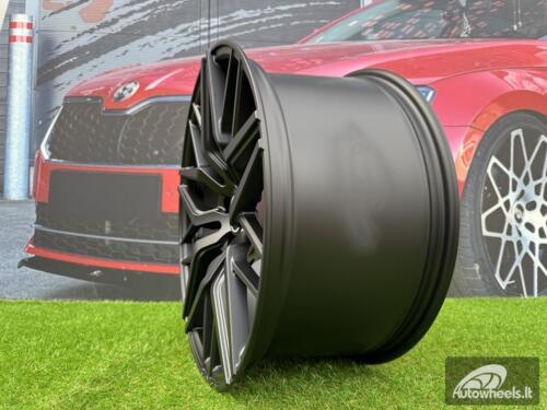 Ratlankis R20x8.5  5X112  ET  30  66.5  A5478  (HX035)  Black Half Matt (BLHM)  For HAXER  (P)  (Rear+Front NEW CAP)