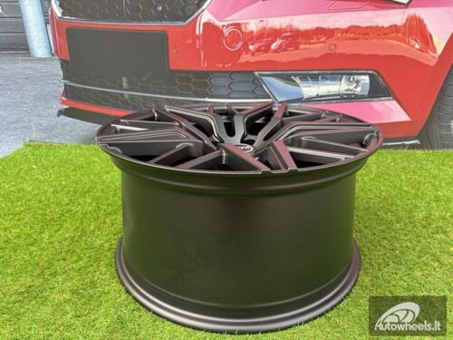 Ratlankis R20x8.5  5X112  ET  30  66.5  A5478  (HX035)  Black Half Matt (BLHM)  For HAXER  (P)  (Rear+Front NEW CAP)