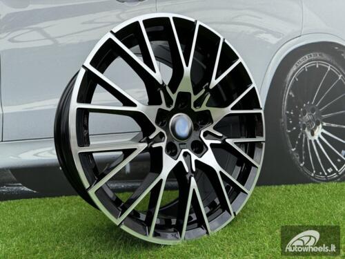 Ratlankis R18x8  5X120  ET  40  72.6  A5479  (BK5441)  Black Polished (MB)  For BMW  (K4)  (Rear+Front)