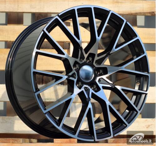 Ratlankis R18x8  5X120  ET  40  72.6  A5479  (BK5441)  Black Polished (MB)  For BMW  (K4)  (Rear+Front)