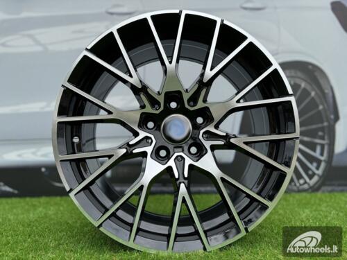 Ratlankis R18x8  5X120  ET  40  72.6  A5479  (BK5441)  Black Polished (MB)  For BMW  (R)  (Rear+Front)