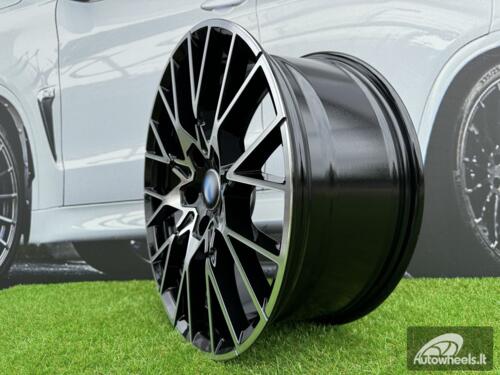 Ratlankis R18x8  5X120  ET  40  72.6  A5479  (BK5441)  Black Polished (MB)  For BMW  (R)  (Rear+Front)