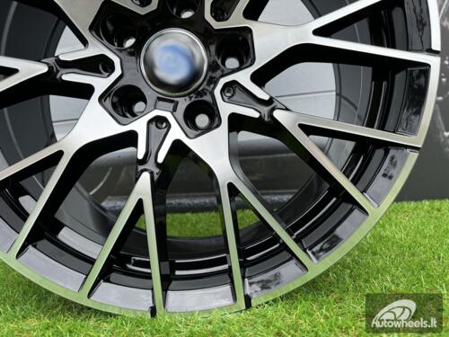 Ratlankis R18x8  5X120  ET  40  72.6  A5479  (BK5441)  Black Polished (MB)  For BMW  (R)  (Rear+Front)