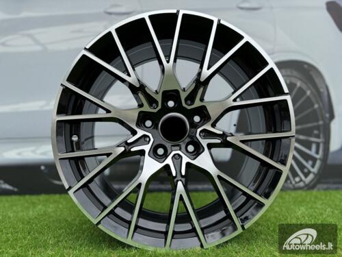 Ratlankis R18x8  5X120  ET  40  72.6  A5479  (BK5441)  Black Polished (MB)  For BMW  (R+Z7)  (Rear+Front)