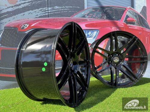 Ratlankis R22x12  5X120  ET  35  74.1  A6114  Black (BL)  For BMW  (P)  (Rear+Front)