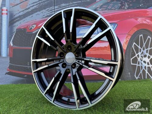 Ratlankis R20x8  5X112  ET  30  66.6  A7065  (BY1356)  Black Polished (MB)  For BMW  (P+Z2)  (Rear+Front)