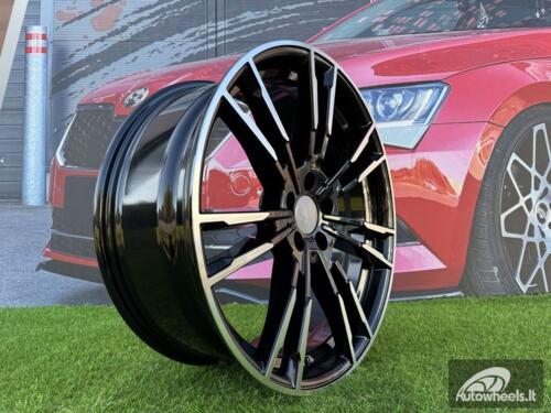 Ratlankis R20x8  5X112  ET  30  66.6  A7065  (BY1356)  Black Polished (MB)  For BMW  (P+Z2)  (Rear+Front)