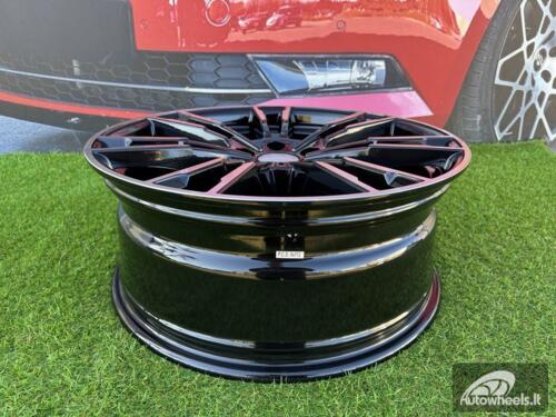 Ratlankis R20x8  5X112  ET  30  66.6  A7065  (BY1356)  Black Polished (MB)  For BMW  (P+Z2)  (Rear+Front)