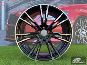 Ratlankis R20x8  5X112  ET  30  66.6  A7065  (BY1356)  Black Polished (MB)  For BMW  (P+Z2)  (Rear+Front)