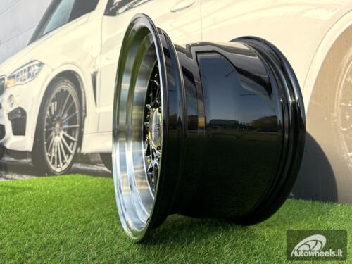 Ratlankis R16x8  10X112/120  ET  15  74.1  A8078  (HX025)  Black+Polished Lip (BLPL)  For HAXER  (P)  (Rear+Front)