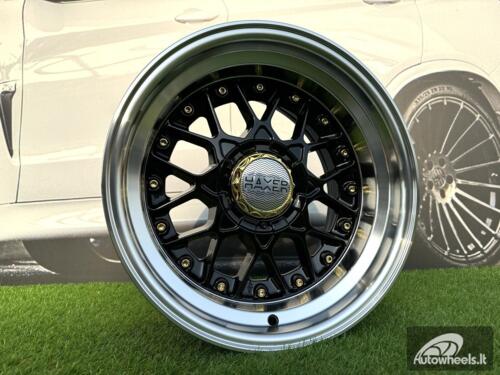 Ratlankis R16x8  10X112/120  ET  15  74.1  A8078  (HX025)  Black+Polished Lip (BLPL)  For HAXER  (P)  (Rear+Front)