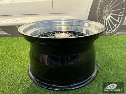 Ratlankis R16x8  10X112/120  ET  15  74.1  A8078  (HX025)  Black+Polished Lip (BLPL)  For HAXER  (P)  (Rear+Front)