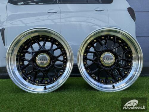 Ratlankis R16x8  10X112/120  ET  15  74.1  A8078  (HX025)  Black+Polished Lip (BLPL)  For HAXER  (P)  (Rear+Front)