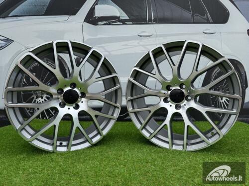 Ratlankis R20x8.5  5X112  ET  35  66.5  AT967  (IN0186)  Grey Polished (MG)  For MER  (K7)  (BRABUS Style Rear+Front)