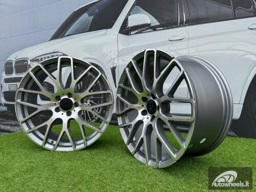 Ratlankis R20x8.5  5X112  ET  35  66.5  AT967  (IN0186)  Grey Polished (MG)  For MER  (K7)  (BRABUS Style Rear+Front)