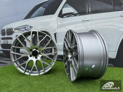 Ratlankis R20x8.5  5X112  ET  35  66.5  AT967  (IN0186)  Grey Polished (MG)  For MER  (K7)  (BRABUS Style Rear+Front)