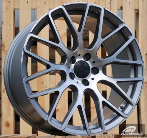 Ratlankis R20x8.5  5X112  ET  35  66.5  AT967  (IN0186)  Grey Polished (MG)  For MER  (K7)  (BRABUS Style Rear+Front)